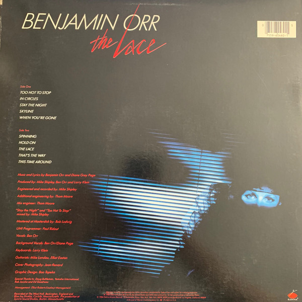 Benjamin Orr The Lace 1986 Elektra Records